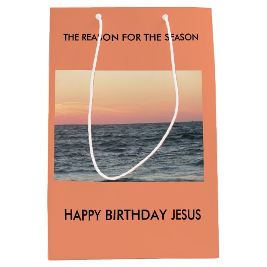ハッピーバースデーイエス、季節の理由 ミディアムペーパーバッグ (正面)