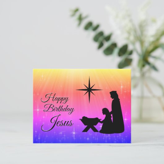 ハッピーバースデーイエズクリスマス出生 シーズンポストカード (スタンド正面)