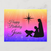 ハッピーバースデーイエズクリスマス出生 シーズンポストカード (正面)