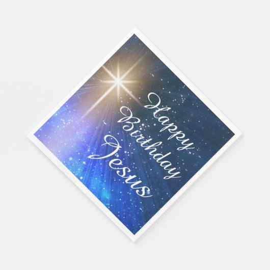 ハッピーバースデーイエズクリスマス紙ナプキンズ スタンダードランチョンナプキン (角)
