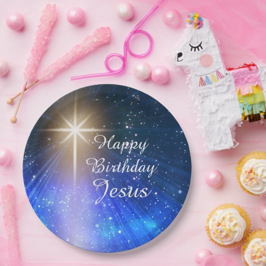ハッピーバースデーイエズクリスマス紙プレート ペーパープレート (パーティー)