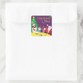 ハッピーバースデーイエズクリスマス スクエアシール (バッグ)