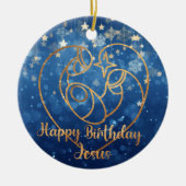 ハッピーバースデーイエズクリスマス セラミックオーナメント (正面)