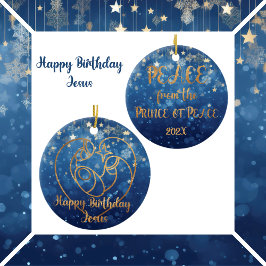 ハッピーバースデーイエズクリスマス セラミックオーナメント