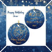 ハッピーバースデーイエズクリスマス セラミックオーナメント