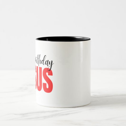 ハッピーバースデーイエズクリスマス ツートーンマグカップ (中央)