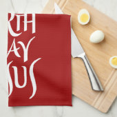 ハッピーバースデーイエズスクリスチャン書道スター キッチンタオル (四つ折り)