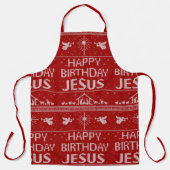 ハッピーバースデーイエズスクリスマスセータークリスチャン エプロン (正面)