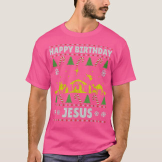 ハッピーバースデーイエズスクリスマス醜いセーターHolida Tシャツ