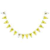 ハッピーバースデーイエロースクールバス先生教育 バンティングフラッグ (全)