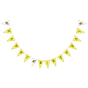 ハッピーバースデーイエロースクールバス先生教育 バンティングフラッグ