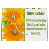 ハッピーバースデーイエローダイズと誕生日ウィッシュ ラージペーパーバッグ (裏面)