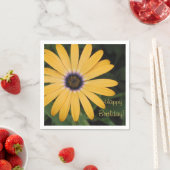 ハッピーバースデーイエローデイジー スタンダードカクテルナプキン (インサイチュ)