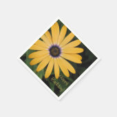 ハッピーバースデーイエローデイジー スタンダードカクテルナプキン (角)