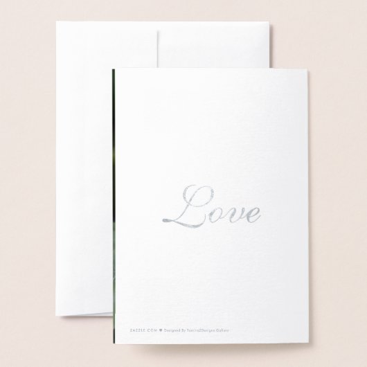 ハッピーバースデーイエローヒマワリ銀箔カード 箔カード (裏面封筒付き)