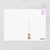 ハッピーバースデーイエローラブラドールリトリーブポストカード ポストカード (裏面)