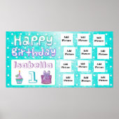 ハッピーバースデーイザベラパーソナライズされた写真ポスター ポスター (正面)