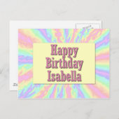 ハッピーバースデーイザベラ ポストカード (正面/裏面)