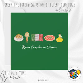 ハッピーバースデーイタリアンカード、ブオンコンプレアンノカード、 シーズンカード