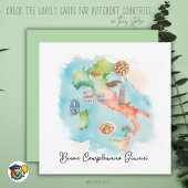 ハッピーバースデーイタリアンカード、ブオンコンプレアンノカード、 シーズンカード