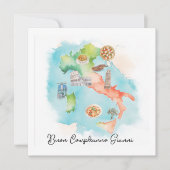 ハッピーバースデーイタリアンカード、ブオンコンプレアンノカード、 シーズンカード (正面)