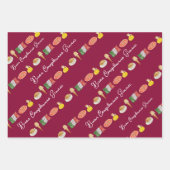 ハッピーバースデーイタリアン、ブオンコンプレアンノギフトラップ ラッピングペーパーシート (正面3)