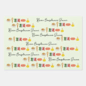 ハッピーバースデーイタリアン、ブオンコンプレアンノギフトラップ ラッピングペーパーシート (正面3)