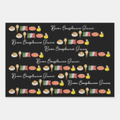 ハッピーバースデーイタリアン、ブオンコンプレアンノギフトラップ ラッピングペーパーシート (正面2)