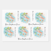 ハッピーバースデーイタリアン、ブオンコンプレアンノ紙、 ラッピングペーパーシート (正面2)