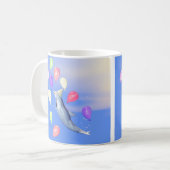 ハッピーバースデーイルカとバルーン コーヒーマグカップ (正面左)