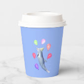 ハッピーバースデーイルカとバルーン 紙コップ (裏面)