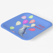 ハッピーバースデーイルカ ペーパープレート (傾斜あり)