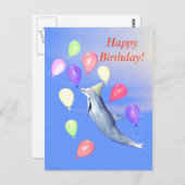 ハッピーバースデーイルカ ポストカード (正面/裏面)