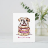 ハッピーバースデーイングリッシュブルドッグ シーズンポストカード (スタンド正面)