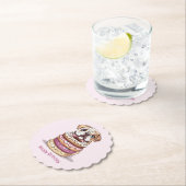 ハッピーバースデーイングリッシュブルドッグ ペーパーコースター (インサイチュ)