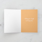 ハッピーバースデーインディアンペイントブラシ水彩フラワー カード (内部)