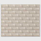 ハッピーバースデーインビーチ砂 ラッピングペーパー (フラット)