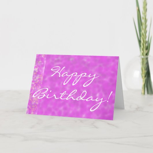 ハッピーバースデーインワイステリア開花グリーティングカード カード (正面)