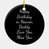 ハッピーバースデーイン天国ダディラブ恋しく思ユー  セラミックオーナメント (裏面)
