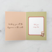 ハッピーバースデーウィッシュの名前を緑にする カード (内部)