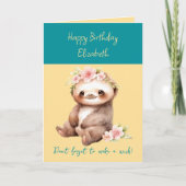 ハッピーバースデーウィッシュの名前を黄色にする カード (正面)