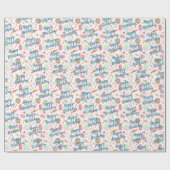 ハッピーバースデーウィッシュカスタムオンポプシクルとキャンディ ラッピングペーパー (フラット)