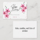 ハッピーバースデーウィッシュフラットノートカードデザイン ノートカード (正面/裏面)