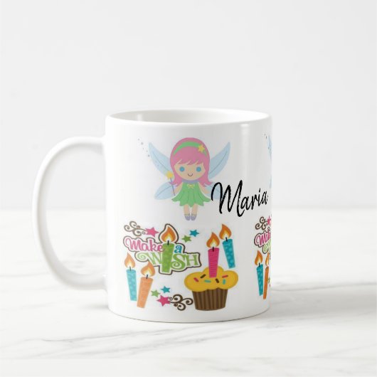 ハッピーバースデーウィッシュマグカップを作る コーヒーマグカップ (左)