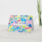 ハッピーバースデーウィッシュ抽象芸術アートカード カード (正面)
