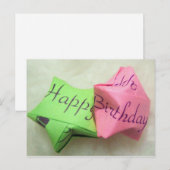 ハッピーバースデーウィッシングスターポストカード ポストカード (正面/裏面)