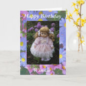 ハッピーバースデーウィニー カード (黄色い花)