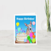 ハッピーバースデーウィペットお誕生日ケーキ カード (正面)