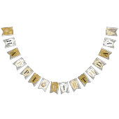 ハッピーバースデーウィンターワンダーランド金ゴールド バンティングフラッグ (全)