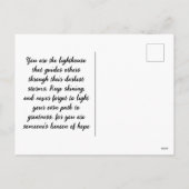 ハッピーバースデーウィーズ引用文ライトハウス シーズンポストカード (裏面)